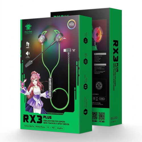 Plextone RX3 Plus Gaming Earbuds – Low Latency Type-C Earphone with HD Microphone