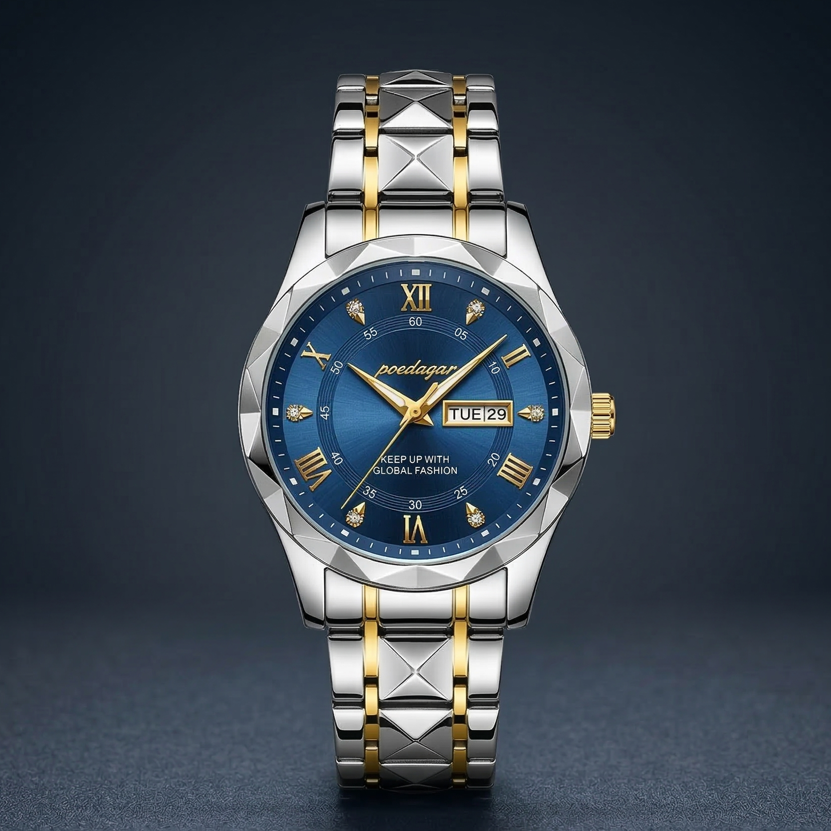 POEDAGAR Luxury Men's Watch | Water Resistant Premium Wrist Watch for Men (Code: 12682)