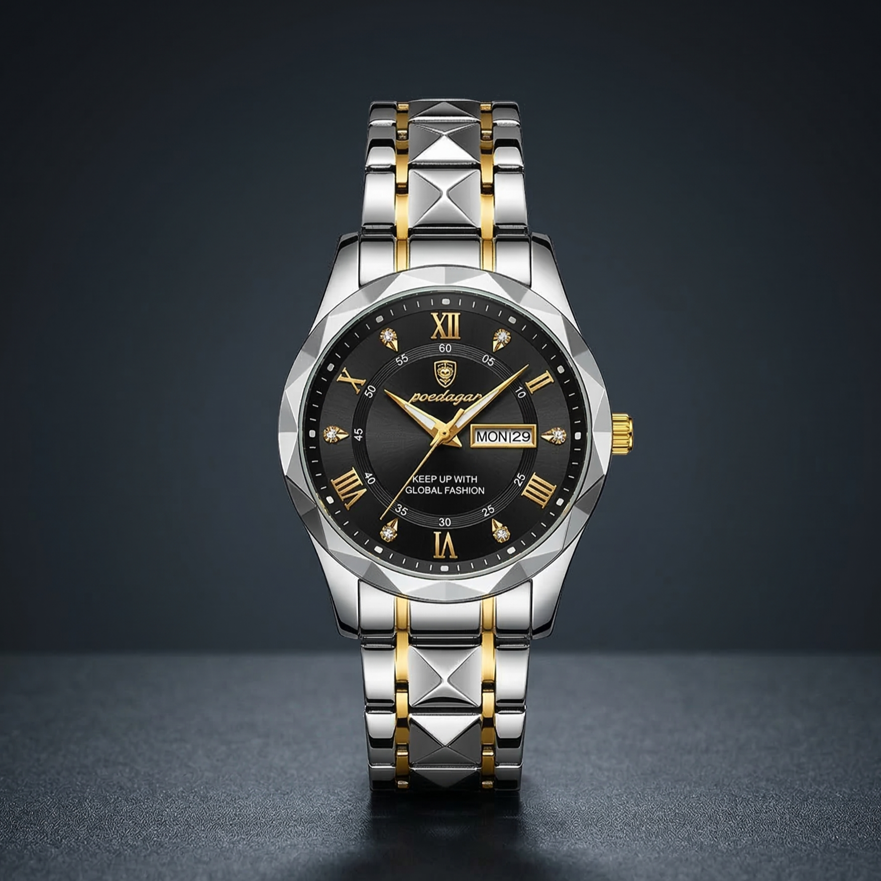 POEDAGAR Luxury Men's Water Resistant Watch | Premium Stylish Wrist Watch (Code: 12681)